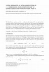 Research paper thumbnail of A new hierarchy of integrable system of 1+2 dimensions: from Newton's law to generalized Hamiltonian system. Part II