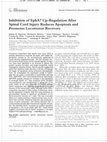 Research paper thumbnail of Inhibition of EphA7 up-regulation after spinal cord injury reduces apoptosis and promotes locomotor recovery