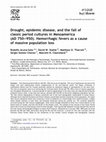 Research paper thumbnail of Drought, epidemic disease, and the fall of classic period cultures in Mesoamerica (AD 750–950). Hemorrhagic fevers as a cause of massive population loss