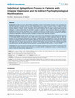 Research paper thumbnail of Subclinical Epileptiform Process in Patients with Unipolar Depression and Its Indirect Psychophysiological Manifestations