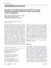 Research paper thumbnail of The impact of 6-month training preparation for an Ironman triathlon on the proportions of naïve, memory and senescent T cells in resting blood