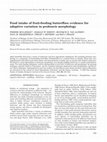 Research paper thumbnail of Food intake of fruit-feeding butterflies: evidence for adaptive variation in proboscis morphology