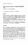 Research paper thumbnail of Effect of processing variables on the quality of dehydrated carrot: I. Leaching losses and carotenoid content