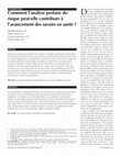 Research paper thumbnail of Comment l’analyse profane du risque peut-elle contribuer à l’avancement des savoirs en santé? (Commentaire)