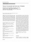 Research paper thumbnail of Outcome of non-metastatic male breast cancer: 118 patients