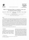 Research paper thumbnail of Effects of replacement fluids on coagulation system used for therapeutic plasma exchange