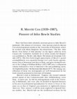 Research paper thumbnail of R. Merritt Cox (1939-1987): Pioneer of John Bowle Studies