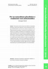 Research paper thumbnail of Per un naturalismo pluralistico e (realmente) non antiscientifico