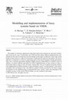 Research paper thumbnail of Modelling and implementation of fuzzy systems based on VHDL