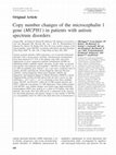 Research paper thumbnail of Copy number changes of the microcephalin 1 gene ( MCPH1 ) in patients with autism spectrum disorders