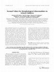 Research paper thumbnail of Normal values for morphological abnormalities in school children