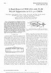 Research paper thumbnail of A band-reject ir-UWB LNA with 20 dB WLAN suppression in 0.13 &#x03BC;m CMOS