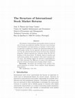 Research paper thumbnail of The structure of international stock market returns