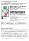 Research paper thumbnail of Investigating the influence of pH, temperature and agitation speed on yellow pigment production by Penicillium aculeatum ATCC 10409