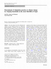 Research paper thumbnail of Determinants of adaptation practices to climate change by Chepang households in the rural Mid-Hills of Nepal