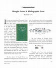 Research paper thumbnail of Thought Forms: A Bibliographic Error