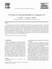 Research paper thumbnail of A criterion for ordering individuals in a composite core