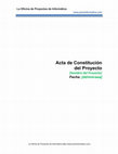 Research paper thumbnail of PMOInformatica Plantilla Acta de Proyecto (1)