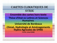 Research paper thumbnail of CARTES CLIMATIQUES DE SYRIE