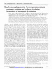 Research paper thumbnail of Muscle uncoupling protein 3 overexpression mimics endurance training and reduces circulating biomarkers of incomplete β-oxidation