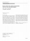 Research paper thumbnail of Recent trends of the emission characteristics from the road construction industry