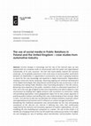 Research paper thumbnail of The use of social media in public relations in Poland and the United Kingdom – case studies from automotive industry