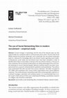 Research paper thumbnail of The use of Social Networking Sites in modern recruitment – empirical study