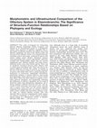 Research paper thumbnail of Morphometric and ultrastructural comparison of the olfactory system in elasmobranchs: The significance of structure-function relationships based on phylogeny and ecology