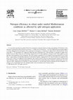 Research paper thumbnail of Nitrogen efficiency in wheat under rainfed Mediterranean conditions as affected by split nitrogen application