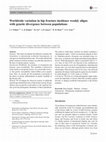 Research paper thumbnail of Worldwide variation in hip fracture incidence weakly aligns with genetic divergence between populations