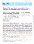 Research paper thumbnail of Enhanced geographically restricted surveillance simulates sporadic Creutzfeldt-Jakob disease cluster