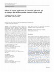 Research paper thumbnail of Effects of topical application of Calendula officinalis gel on collagen and hydroxyproline content of skin in rats