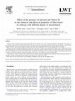 Research paper thumbnail of Effect of the presence of glycerol and Tween 20 on the chemical and physical properties of films based on chitosan with different degree of deacetylation