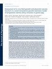 Research paper thumbnail of Assessment of in vivo fetal growth and placental vascular function in a novel intrauterine growth restriction model of progressive uterine artery occlusion in guinea pigs