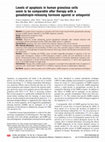 Research paper thumbnail of Levels of apoptosis in human granulosa cells seem to be comparable after therapy with a gonadotropin-releasing hormone agonist or antagonist