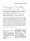 Research paper thumbnail of Tumor necrosis factor-related apoptosis-inducing ligand (TRAIL) regulates endothelial nitric oxide synthase (eNOS) activity and its localization within the human vein endothelial cells (HUVEC) in culture