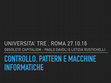 Research paper thumbnail of Controllo, pattern e macchine informatiche