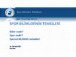 Research paper thumbnail of Sporun Bilimsel Temelleri_elifbozyigit_ders sunum