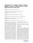 Research paper thumbnail of Development of a Wireless Sensor Network System as basis for Early Warning in Slope Monitoring of the Corinth Canal