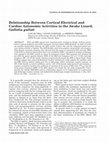 Research paper thumbnail of Relationship between cortical electrical and cardiac autonomic activities in the awake lizard,Gallotia galloti