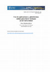 Research paper thumbnail of Uso de aplicaciones y plataformas online para hacer trabajos en la Universidad