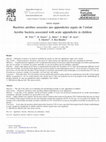 Research paper thumbnail of Bactéries aérobies associées aux appendicites aiguës de l’enfant