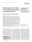 Research paper thumbnail of Effectiveness of Er,Cr:YSGG laser on dentine hypersensitivity: a controlled clinical trial