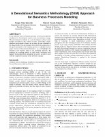 Research paper thumbnail of A Denotational Semantics Methodology (DSM) Approach for Business Processes Modeling