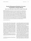 Research paper thumbnail of Practice management residency curricula: a systematic literature review