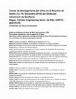 Research paper thumbnail of Temas de Geoingeniería del Clima en la Reunión de Otoño (12.-16. Diciembre 2016) del Sindicato Americano de Geofísica.