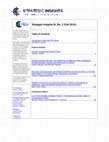 Research paper thumbnail of Strategic Insights IX, No. 2 (Fall 2010)