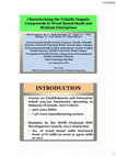 Research paper thumbnail of Characterizing the Volatile Organic Compounds in Wood Based Small and Medium Enterprises MIHA ICE International Post Graduate Students Symposium