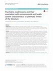 Research paper thumbnail of Psychiatric readmissions and their association with environmental and health system characteristics: a systematic review of the literature