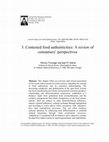 Research paper thumbnail of Contested food authenticities: A review of consumers’ perspectives